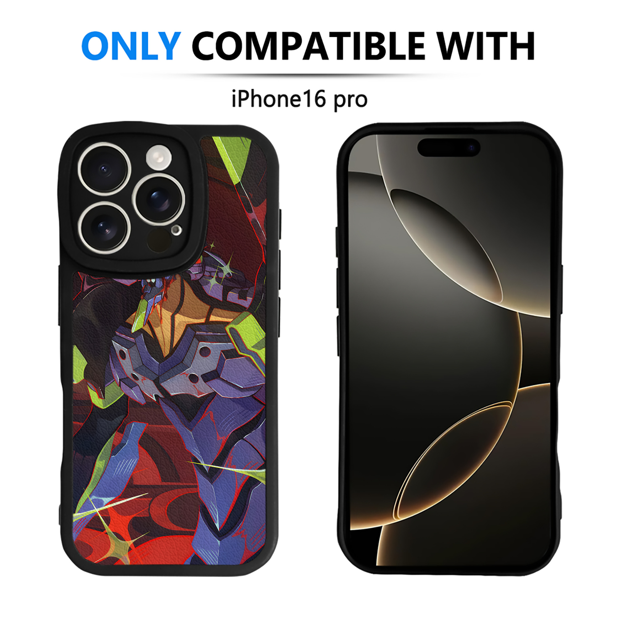 （画像用） EVA 新世紀エヴァンゲリオン 【iPhone 16シリーズ対応】シリコンスマホケース（レザー調） 材質：シリコン